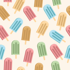 ice cream stick seamless pattern