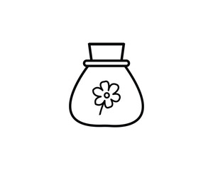 Seeds bag icon vector symbol design illustration