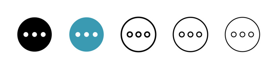 More vector icon set in black and blue colors.