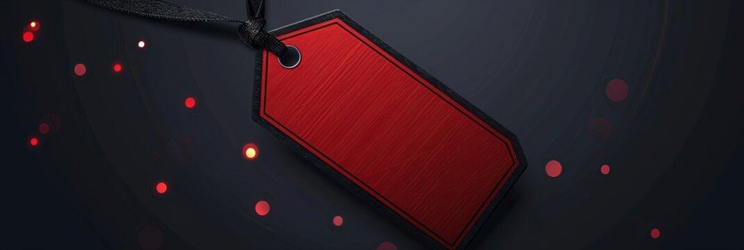 A vibrant red tag signals exclusive deals during Black Friday, encouraging shoppers to take advantage of seasonal savings. Generative AI
