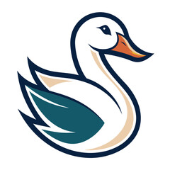 illustration of a swan logo icon