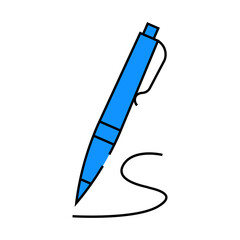 pen stationery line icon vector. pen stationery sign. isolated symbol illustration