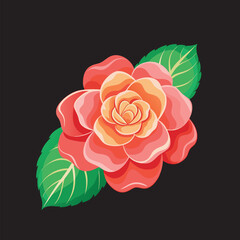 How To make a begonia flowers Vector 3D Image