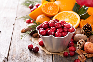 Fall and winter ingredients still life
