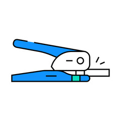 hole puncher stationery equipment line icon vector. hole puncher stationery equipment sign. isolated symbol illustration