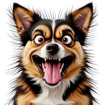 Furious dog image simple background