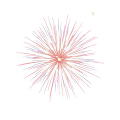 Vibrant firework explosion captured in full bloom against a transparent background. Ideal for festive designs, holiday celebrations, and event decorations.

