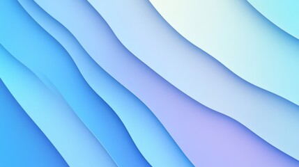 Fototapeta premium Abstract background with smooth gradient waves in shades of blue and purple, creating a calming and fluid design