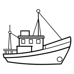 ship line art