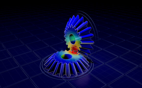 Static Structural simulation of 3D airfoil subjected to lift and drag force. Nonlinear analysis done by mechanical engineer showing total deformation and stress distribution.	