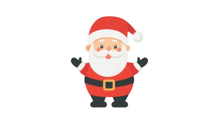 Santa Claus Simple Vector,  Christmas festive,  Isolated on White, PNG File, Transparent Background