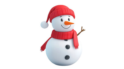 Charming Snowman Simple Vector for Winter Celebrations, Isolated on White, PNG File, Transparent Background