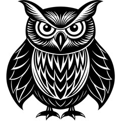 Owl Wisdom Icon Vector Art Representing Knowledge, Intelligence, and Education