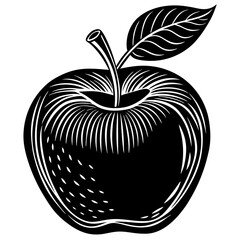 Apple Learning Symbol Design for Representing Teaching, Education, and Knowledge in Clean Vector Art