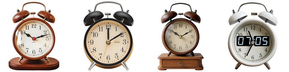 Alarm clock set isolated