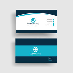  Modern and simple  business card with company logo vector bussiness card tamplate design
