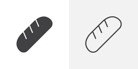 Bread icon flat and simple set design
