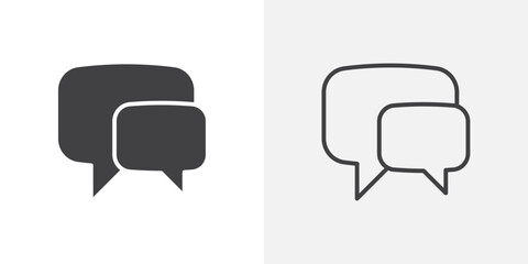 Chats icon flat and simple set design