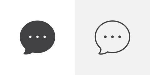Chat icon flat and simple set design