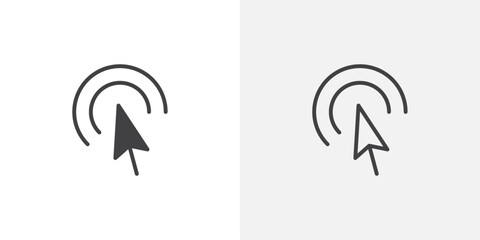 Click icon flat and simple set design