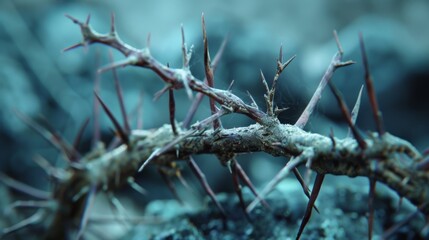 Сrown of thorns illustration generated by ai