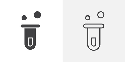 Flask icon flat and simple set design