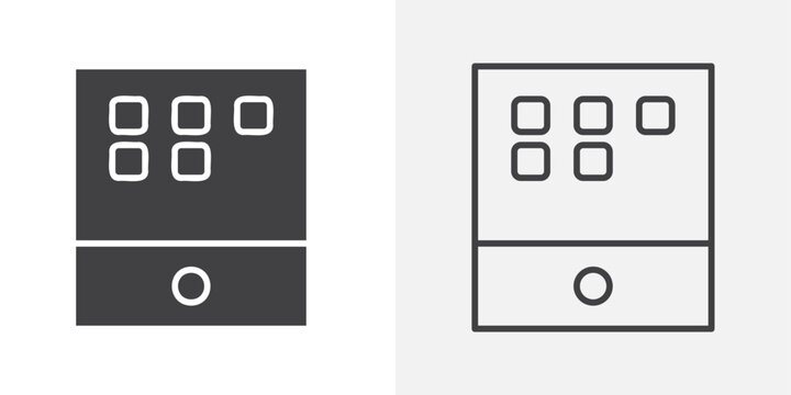 graphics teblet icon flat and simple set design
