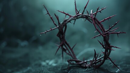 Сrown of thorns illustration generated by ai