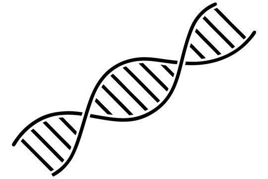 recommend clip art: DNA Helix | vector silhouette illustration on white background