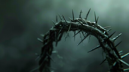 Сrown of thorns illustration generated by ai