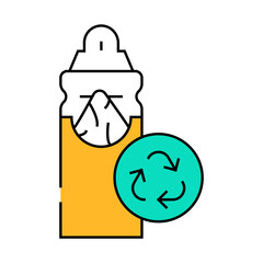 napkin holder zero waste line icon vector. napkin holder zero waste sign. isolated symbol illustration