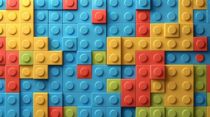 Kids toys constructor illustration generated by ai