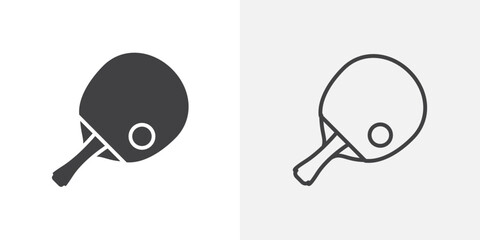 Ping pong icon flat and simple set design