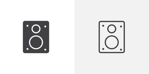 Speaker icon flat and simple set design