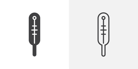 Thermometer icon flat and simple set design