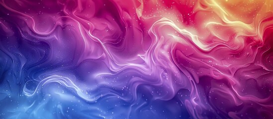 Obraz premium Abstract art with colorful swirling shapes in pink, purple, blue, and orange creating a gradient, AI generated