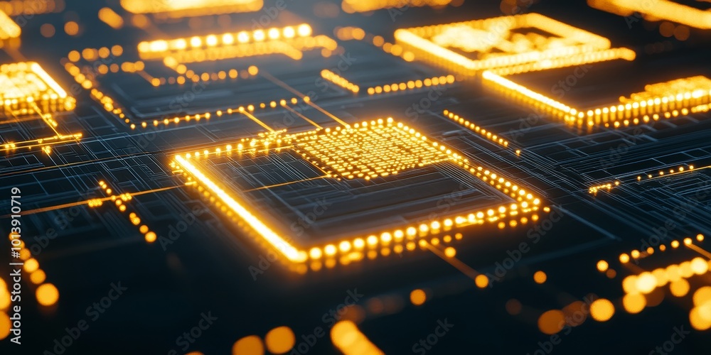 Leinwandbilder Blockchain Visualization: Create an image showing a digital chain of blocks interconnected, symbolizing the structure of blockchain technology.