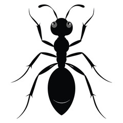 ant silhouette icon illustration 