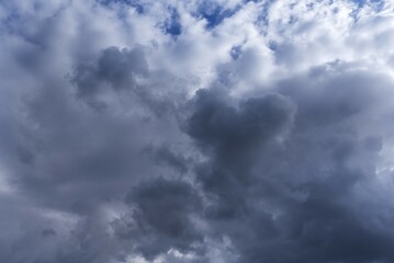 Rain clouds (Nimbostratus), Bavaria, Germany, Europe