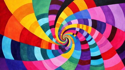 Obraz premium Colorful abstract spiral pattern on a white isolate background.