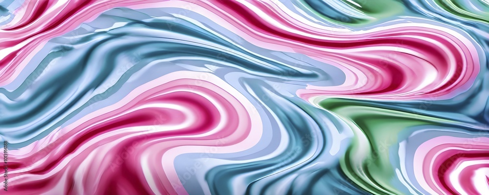 Aufkleber seamless abstract pattern of vector fluid curved lines creating a dynamic ripple effect in vibrant c