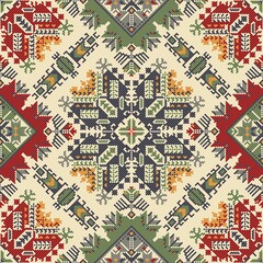 Traditional Bulgarian embroidery vector pattern