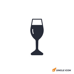 Champagne icon vector illustration. Champagne symbol isolated on white background