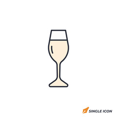 Champagne icon vector illustration. Champagne symbol isolated on white background