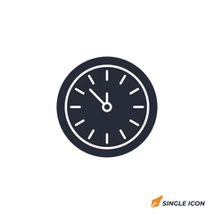 Clock icon vector illustration. Clock symbol isolated on white background