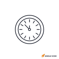 Clock icon vector illustration. Clock symbol isolated on white background