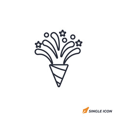 Confetti icon vector illustration. Confetti symbol isolated on white background