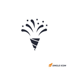 Confetti icon vector illustration. Confetti symbol isolated on white background