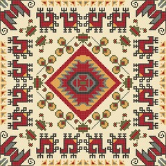 Traditional Bulgarian embroidery vector pattern