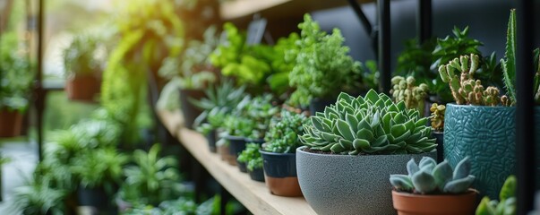 A stylish plant nursery with an emphasis on sustainable gardening, offering a range of eco-friendly products and classes on urban gardening